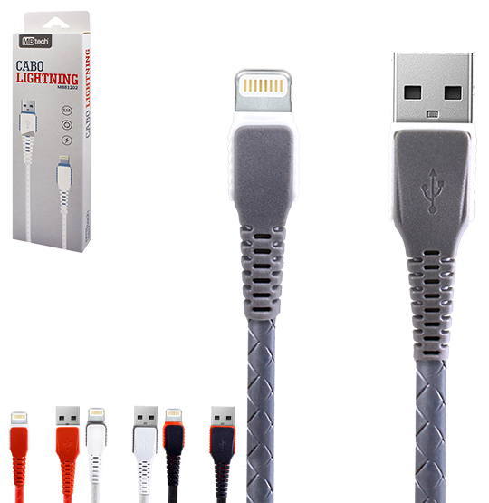 CABO PARA CELULAR USB X IP5 / 6 / 7 / 8 / X 1,2M COLORS